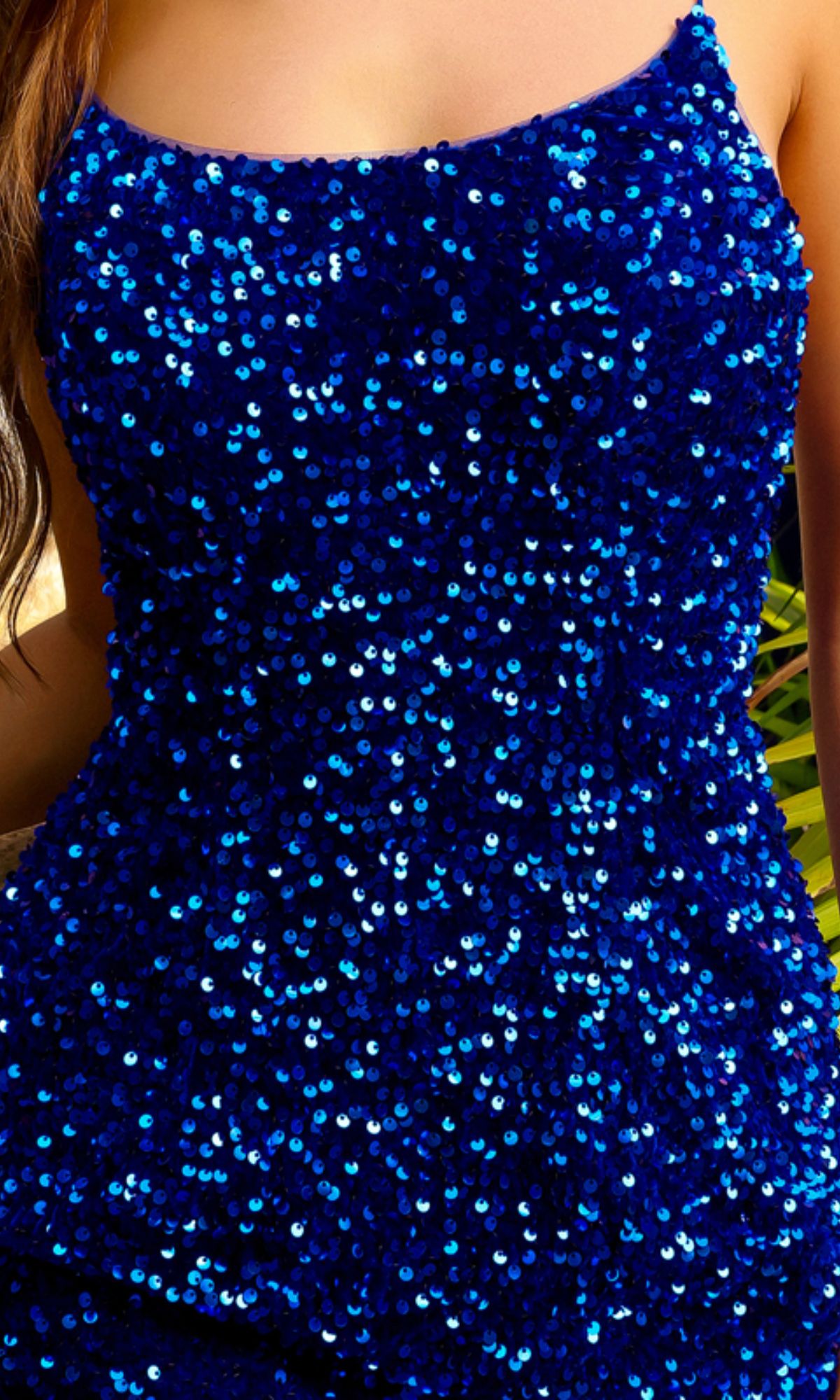 Velvet Sequin Mini Homecoming Dress BZ024S