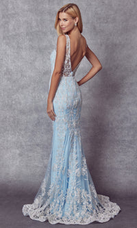 Glitter-Lace Long Mermaid Formal Dress 277