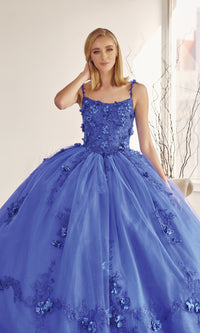 Juliet 1436 Glitter Quinceañera Dress with Cape