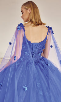 Juliet 1436 Glitter Quinceañera Dress with Cape