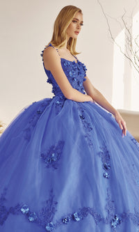 Juliet 1436 Glitter Quinceañera Dress with Cape