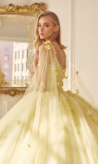 Juliet 1436 Glitter Quinceañera Dress with Cape