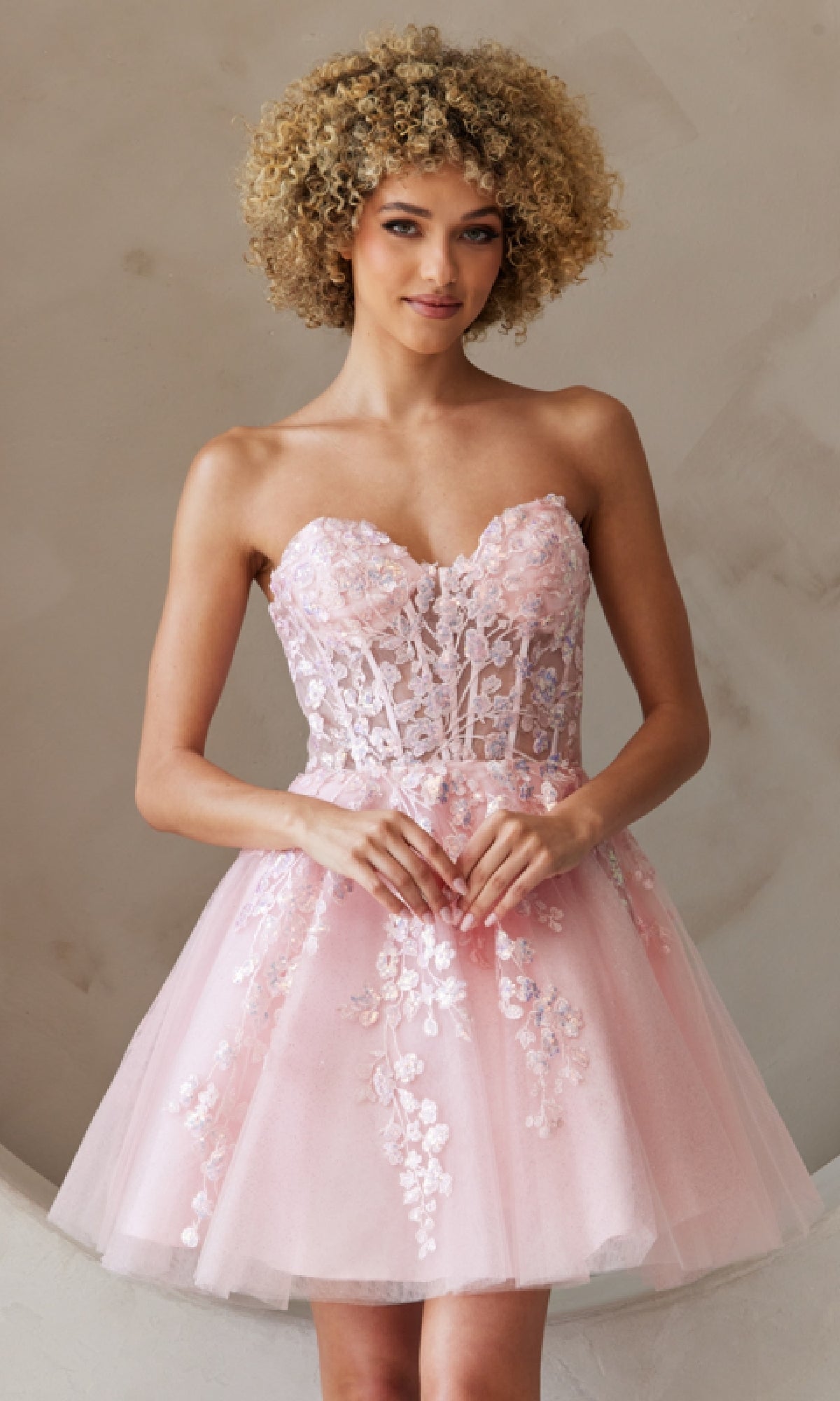 Strapless Short Pastel Homecoming Dress BZ9024S