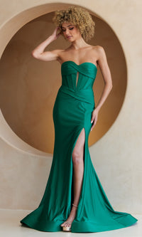 Strapless Long Prom Gown: Amelia Couture AG0113