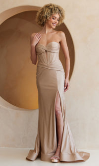 Strapless Long Prom Dress: Amelia Couture AG0110