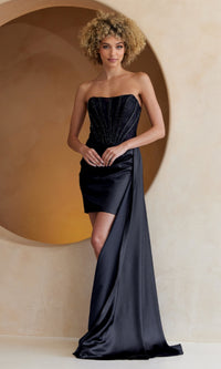 Side-Drape Strapless Short Homecoming Dress 5060S