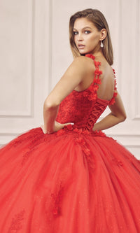 Juliet 1437R Red Ball Gown Quinceañera Dress