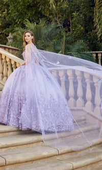 Juliet 1442 Quinceañera Dress with Sheer Cape