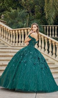 Juliet Glitter Emerald Green Quince Dress 1443