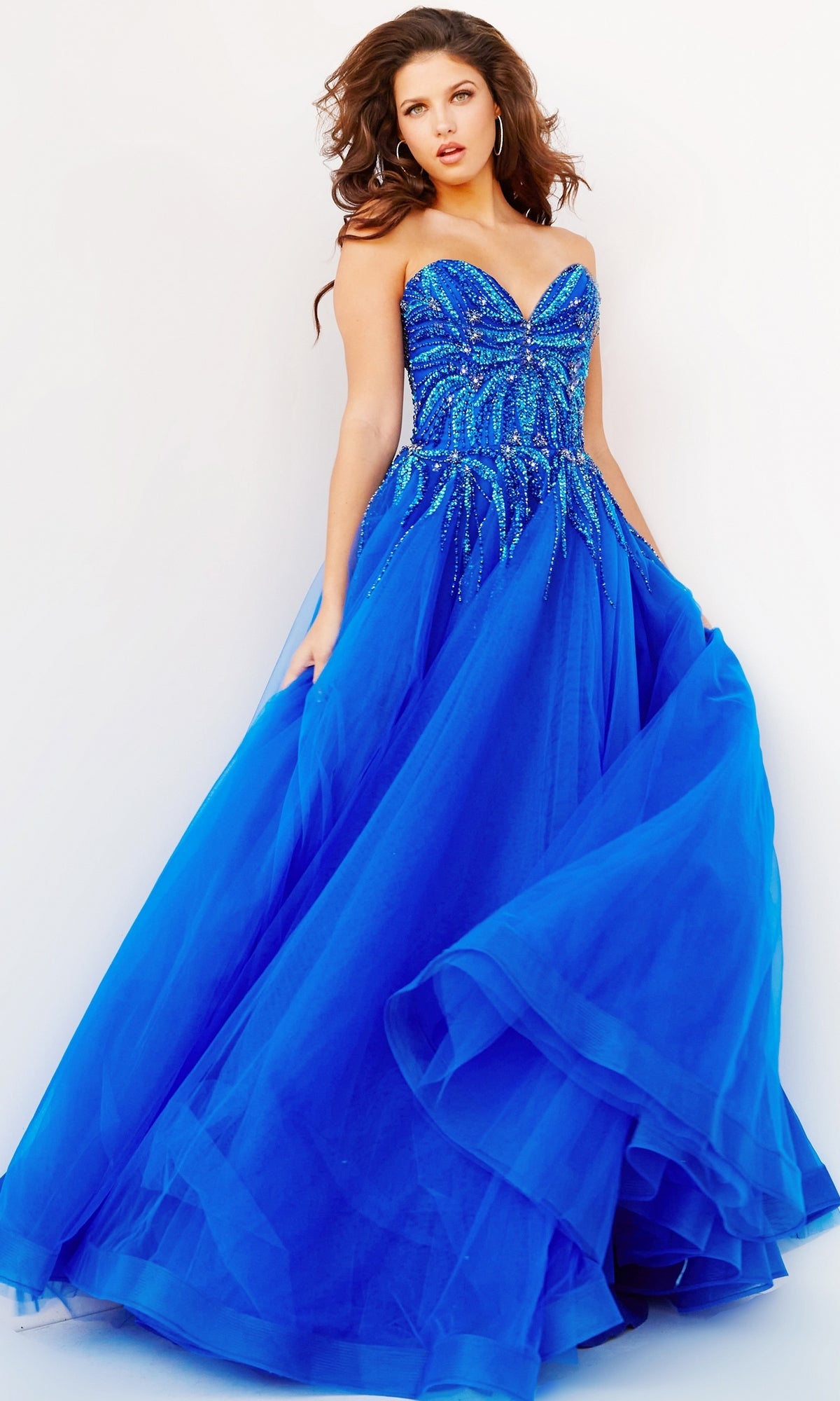 Jovani Strapless Sweetheart Long Prom Gown 07946