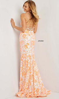 Jovani Backless Long Sequin Prom Dress 08255