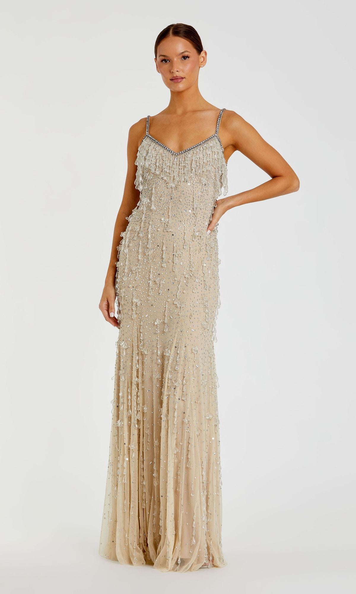 Nude Formal Evening Gown: Mac Duggal 10101