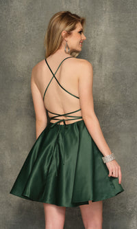 Backless Dark Green Short Homecoming Dress 10888