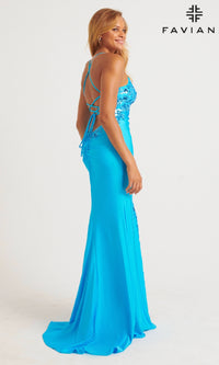 Faviana Tonal-Embroidered Long Prom Dress 11017