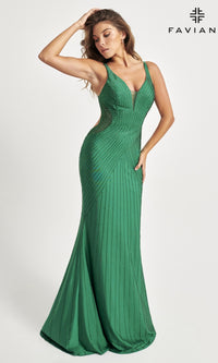 Heat Stone Faviana Long Prom Dress 11022