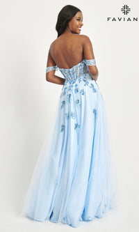 Faviana Off-Shoulder Long A-Line Prom Dress 11059