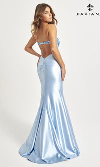 Sparkly Faviana Strapless Long Prom Dress 11060