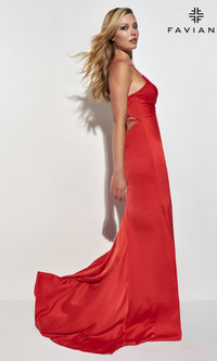 Faviana Long Satin Formal Prom Dress 11068