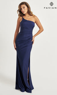 Faviana One-Shoulder Long Prom Dress 11071