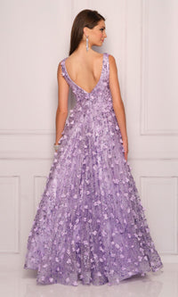 Long Lavender Prom Dress 11093 by Dave and Johnny