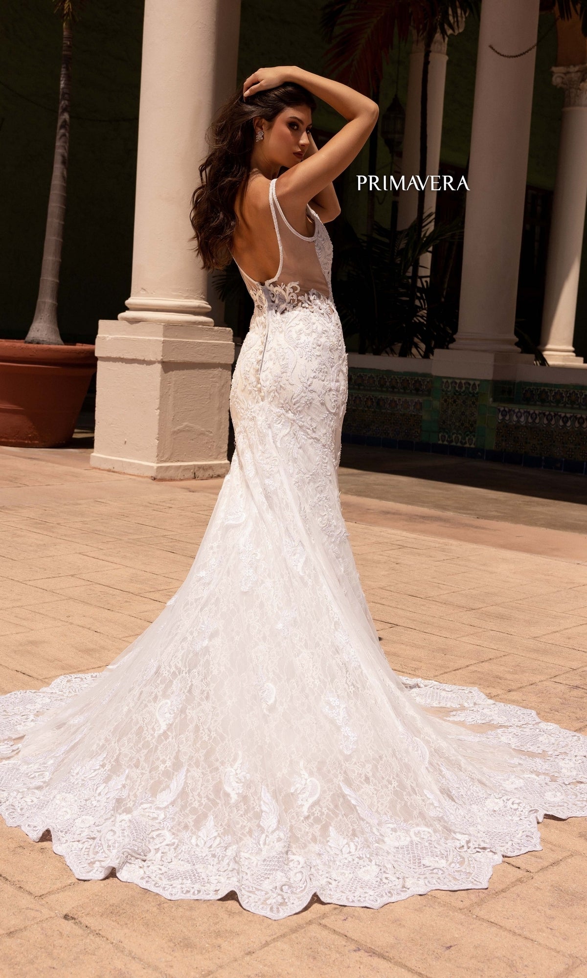 Long Wedding Dress 11101 by Primavera