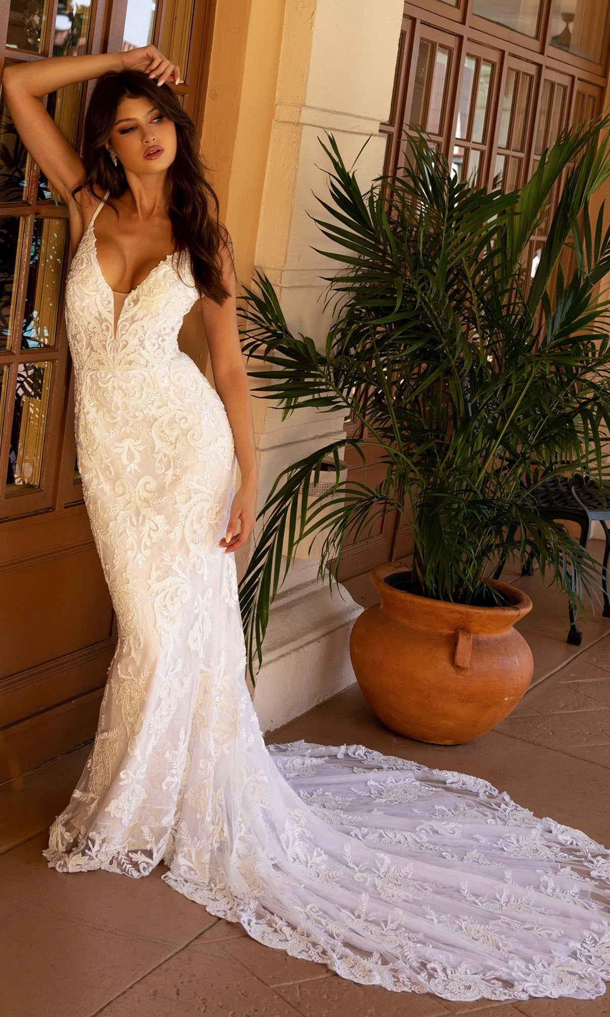 Long Wedding Dress 11112 by Primavera