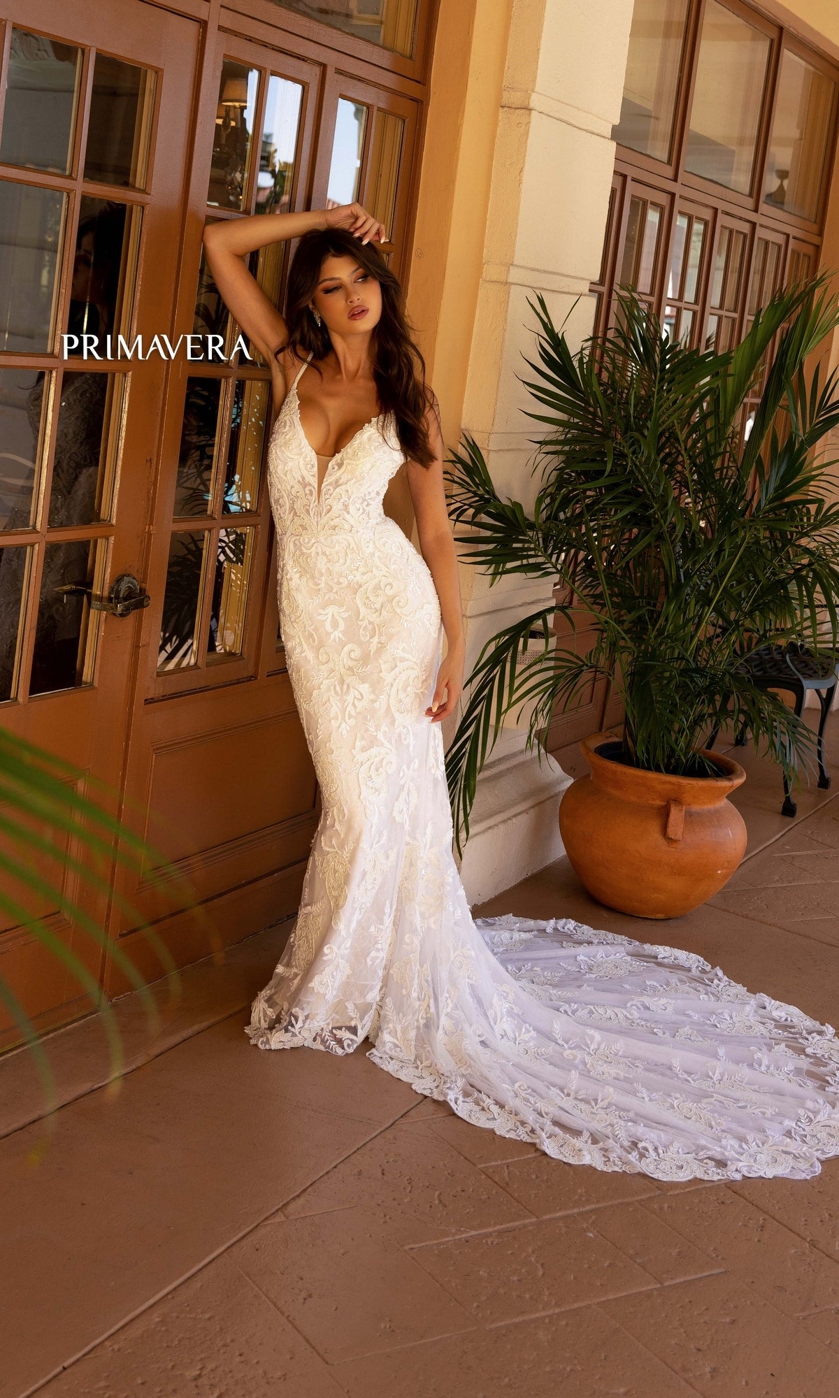 Long Wedding Dress 11112 by Primavera