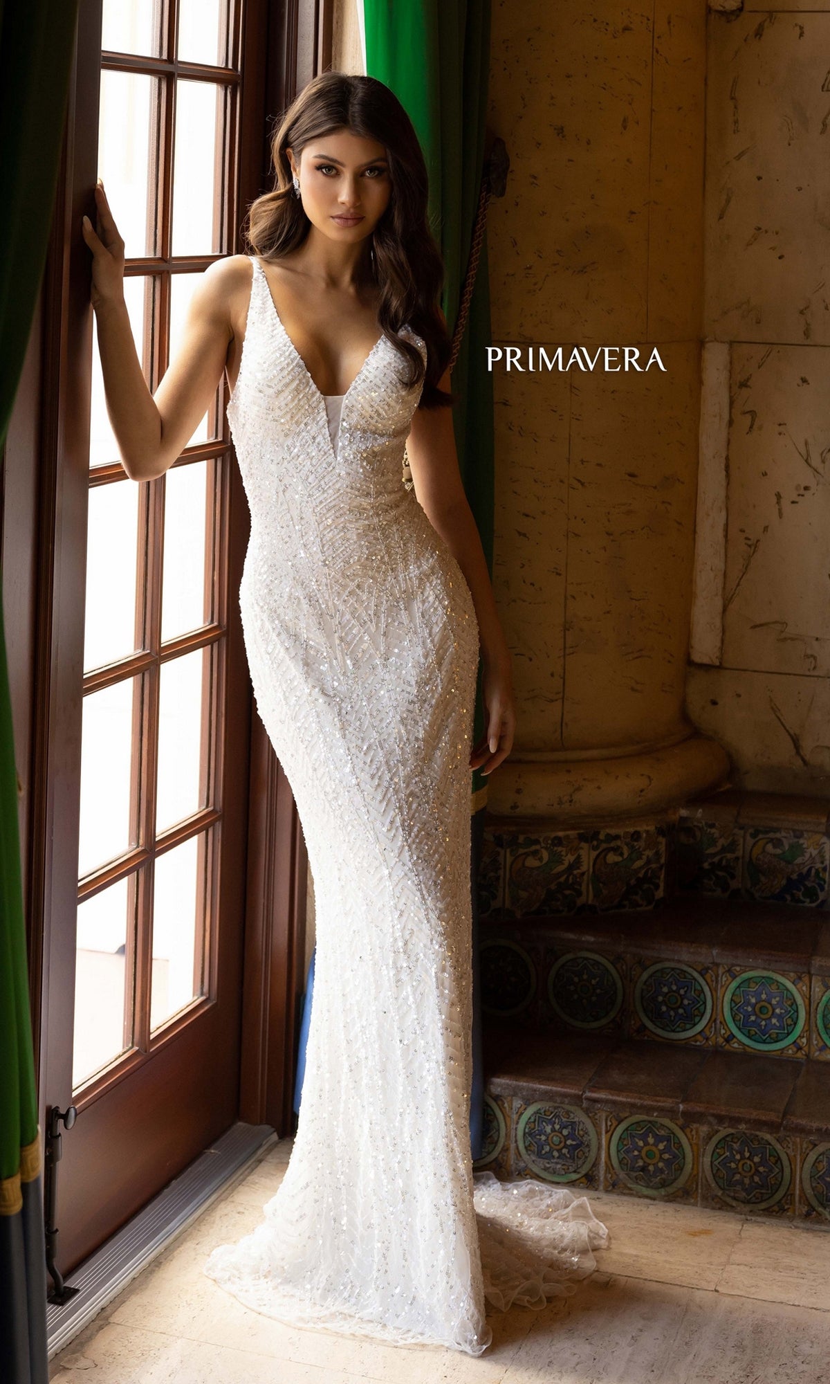 Long Wedding Dress 11119 by Primavera