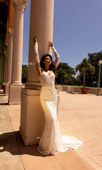 Long Wedding Dress 11131 by Primavera