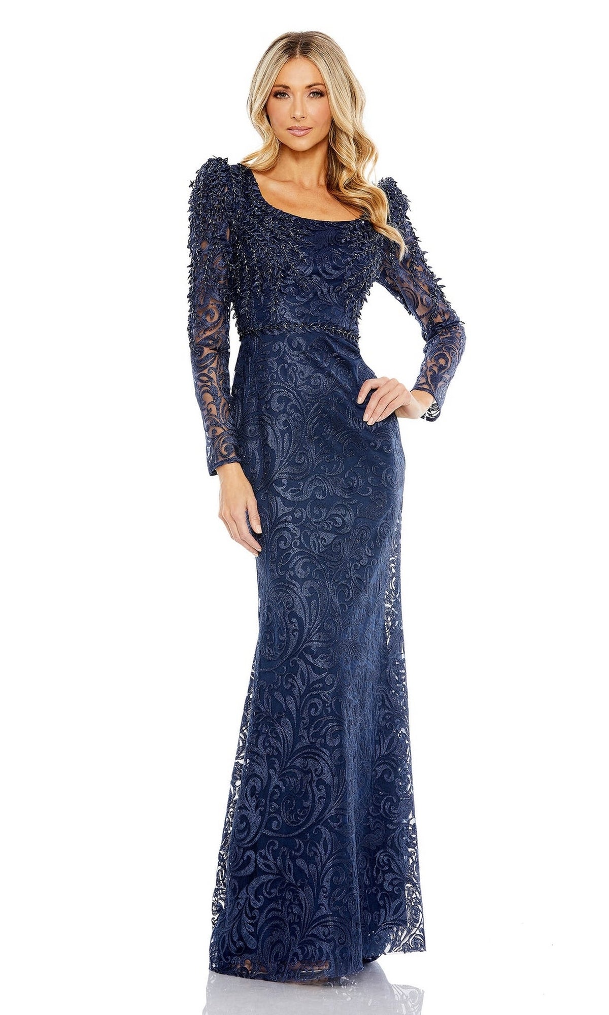 Long Sleeve Long Formal Gown: Mac Duggal 11187