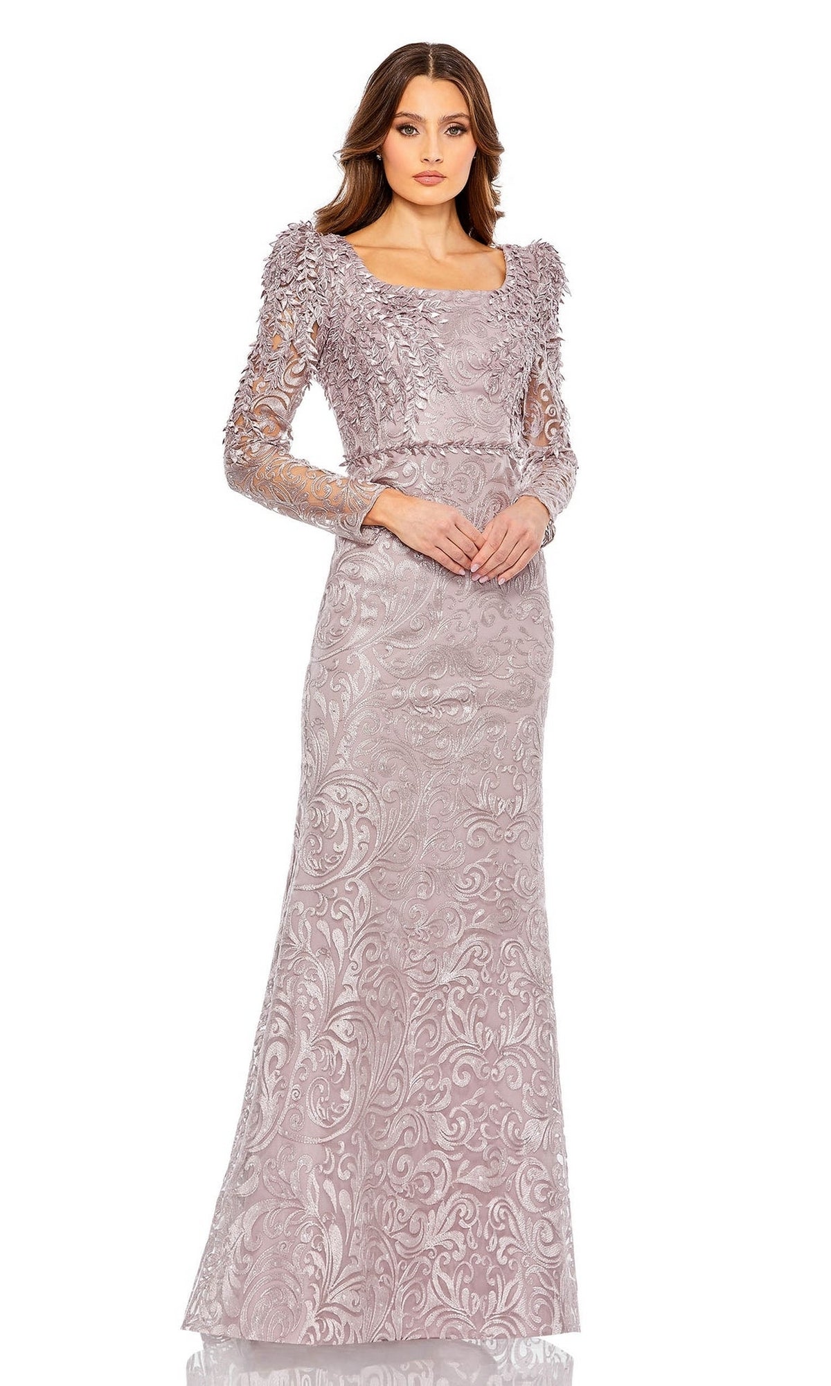 Long Sleeve Long Formal Gown: Mac Duggal 11187