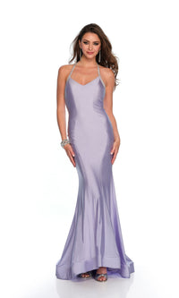 Dave and Johnny Long Lilac Purple Prom Dress 11193