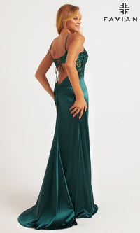 Sequin-Bodice Long Prom Dress: Faviana 11200