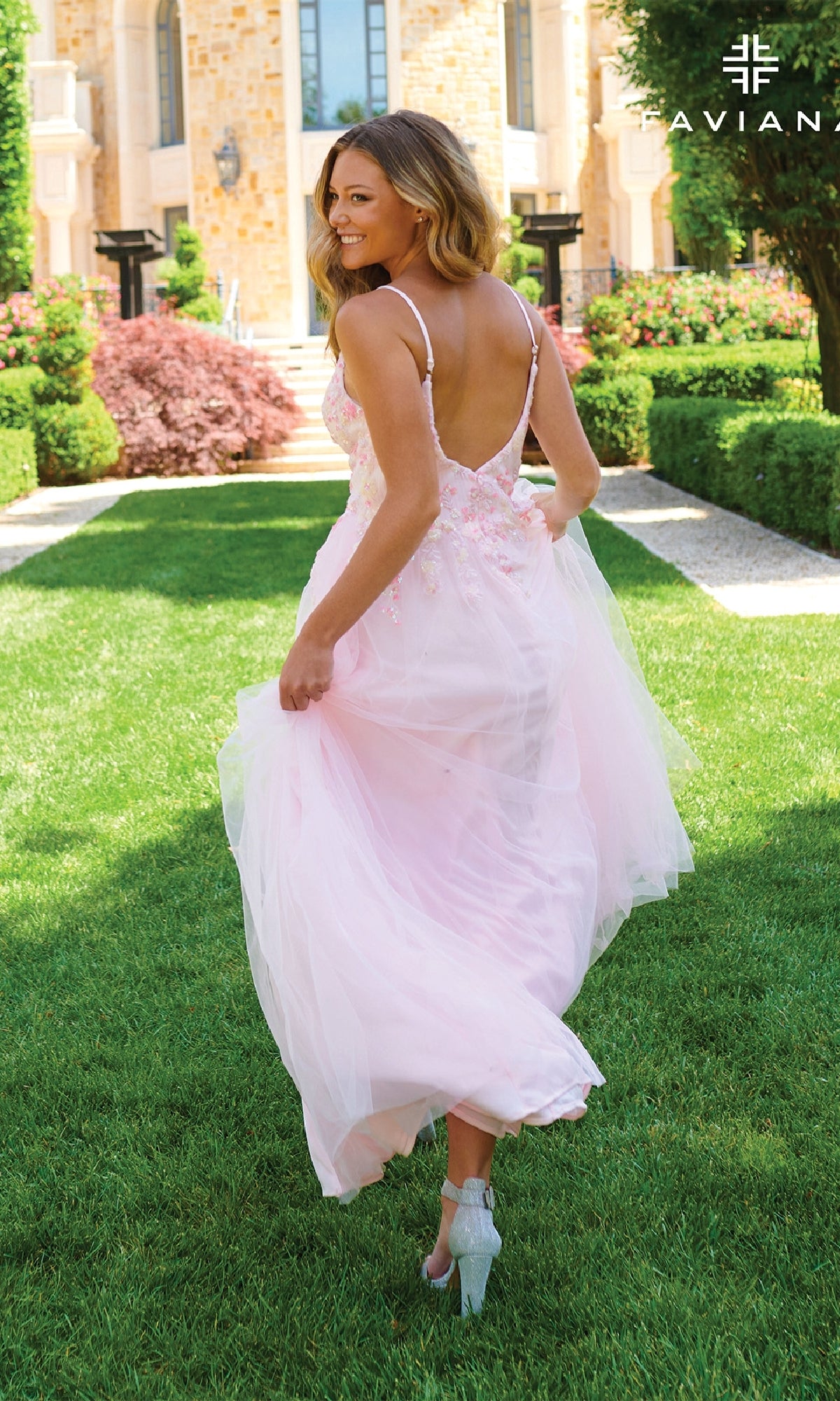 Long Pastel A-Line Prom Dress: Faviana 11232