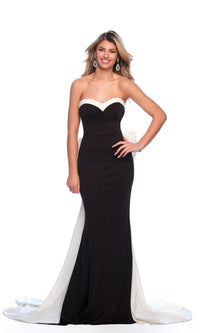 Long Prom Dress with Bow: Dave & Johnny 11410