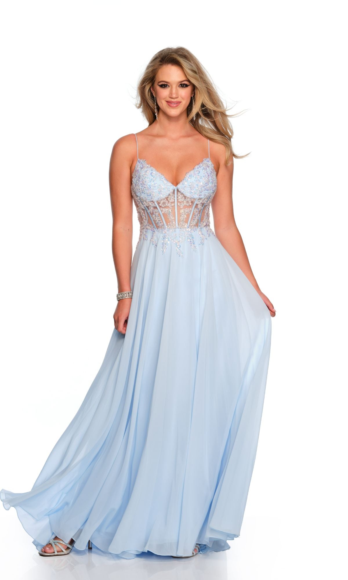 Dave and johnny blue prom outlet dress