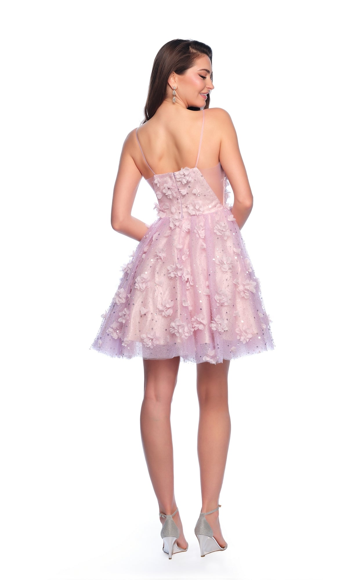 Dave and Johnny Short Purple Hoco Dress 11751