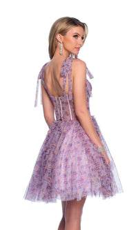 Dave and Johnny Short Print Hoco Dress 11752