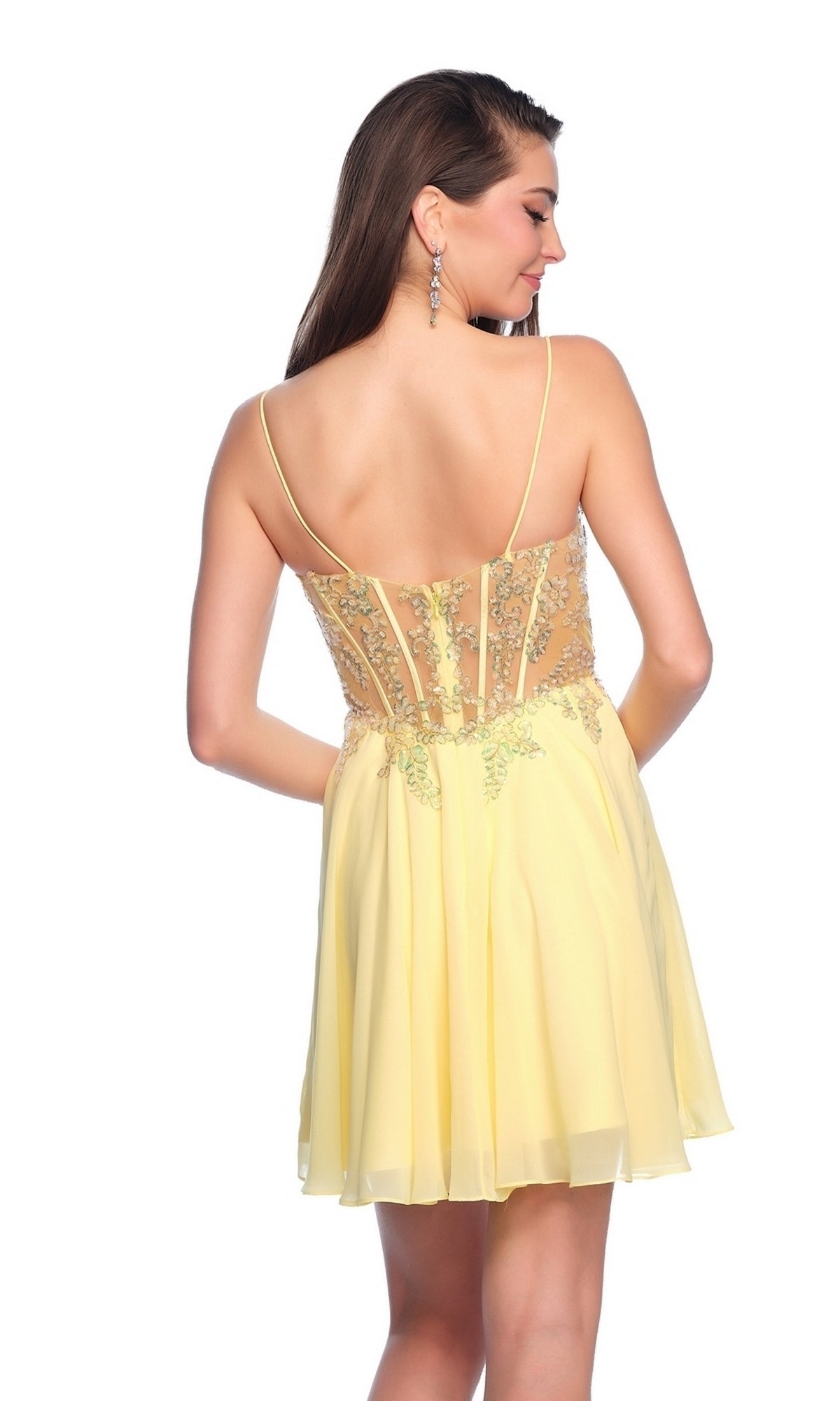 Dave &  Johnny Short Chiffon Hoco Dress 11789