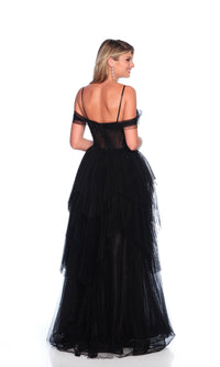 Sheer-Corset Prom Ball Gown: Dave & Johnny 11854