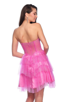 Dave & Johnny Short Glitter Hoco Dress 11878