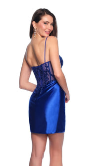 Dave & Johnny Short Royal Blue Hoco Dress 11902