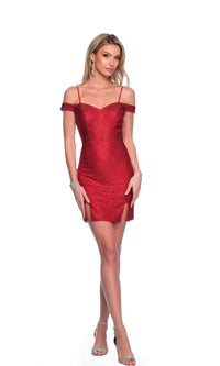 Dave & Johnny Tight Red Short Hoco Dress 11916