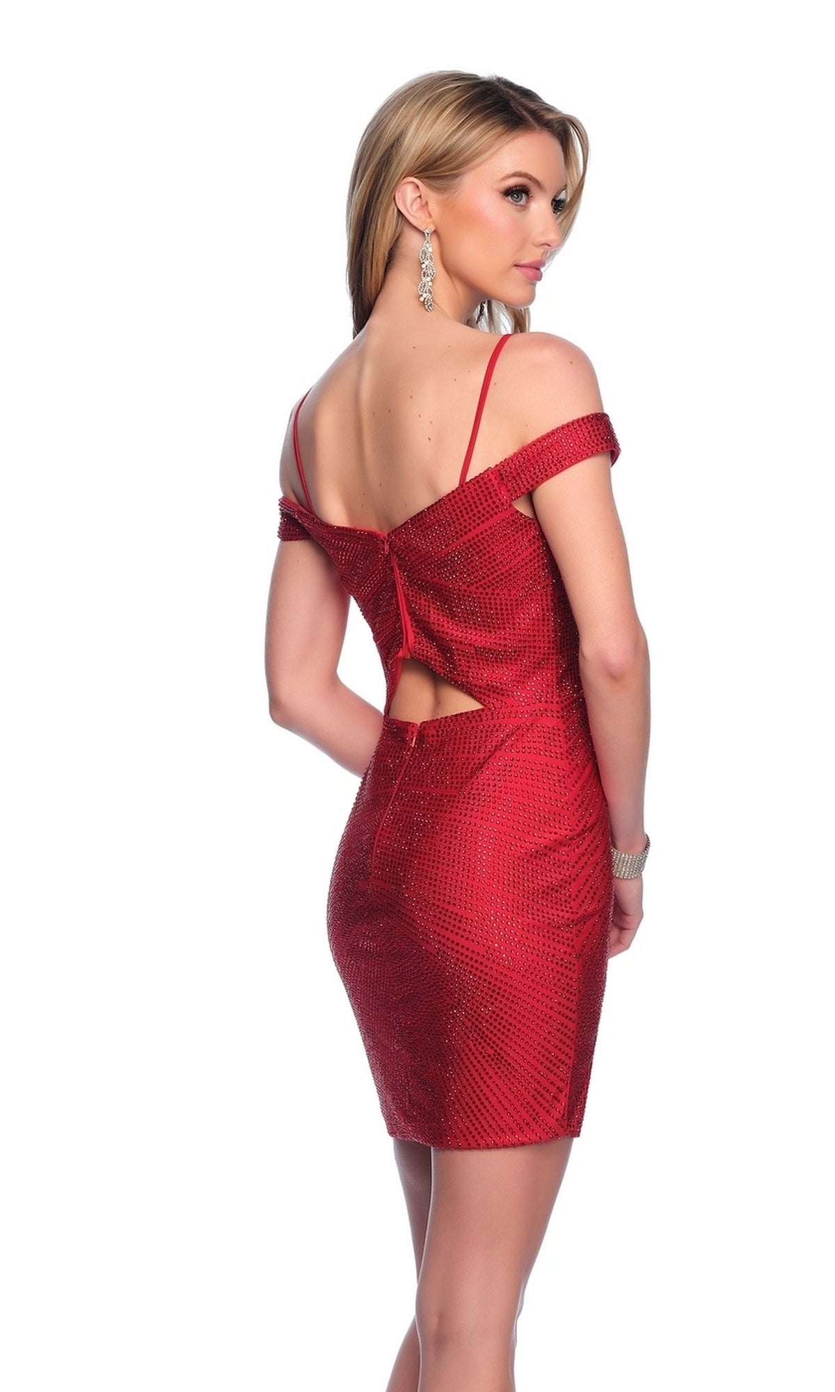 Dave & Johnny Tight Red Short Hoco Dress 11916