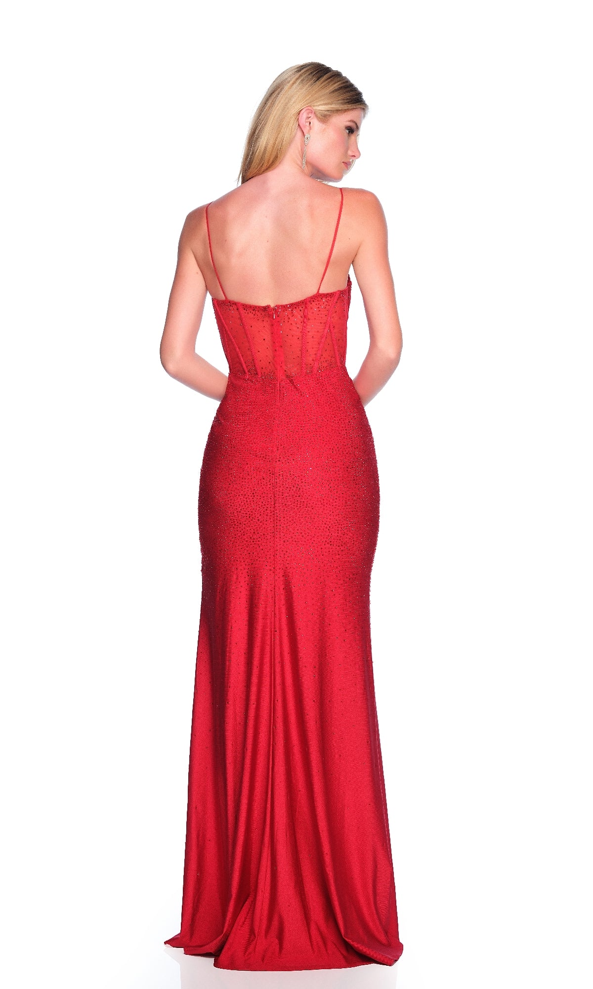 Long Red Prom Dress: Dave & Johnny 11919