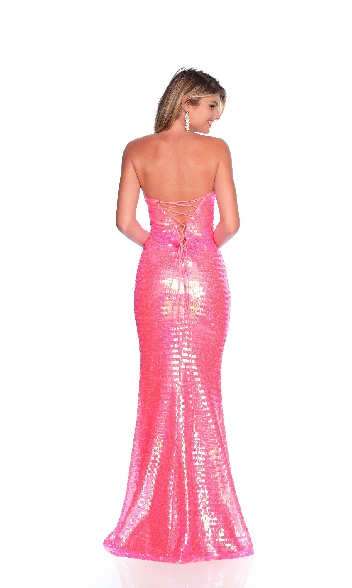 Hot Pink Prom Dress: Dave & Johnny 11927