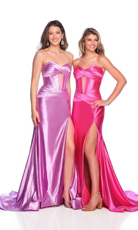 Strapless Corset Prom Dress: Dave and Johnny 11975