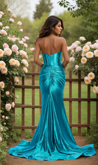 Strapless Corset Prom Dress: Dave and Johnny 11975