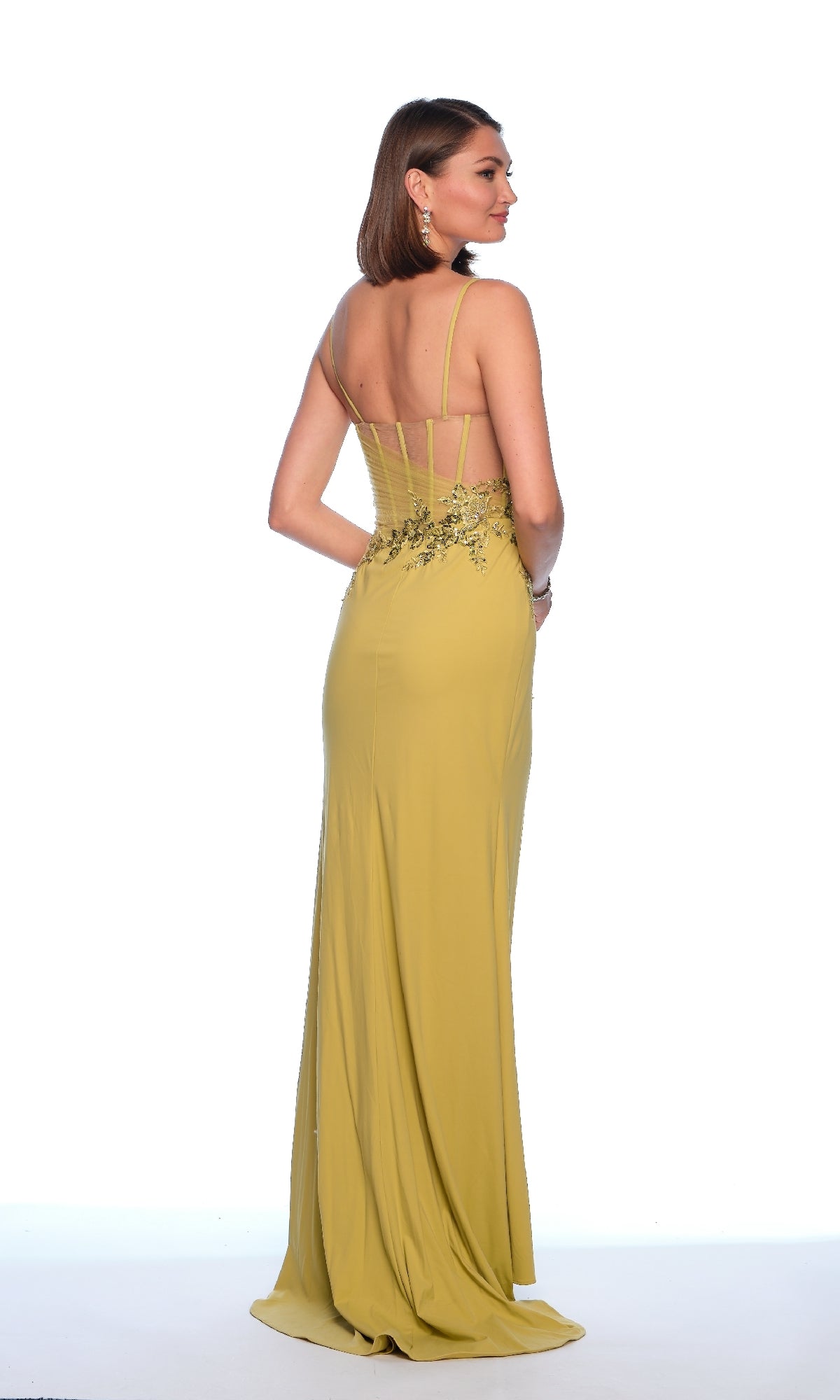 Lime Green Prom Dress: Dave and Johnny 12018