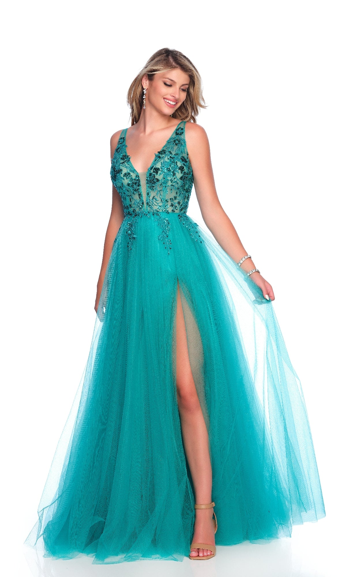 Long Prom Dress: Dave and Johnny 12027